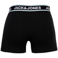 JACK&JONES Herren Boxershorts, 10er Pack - JACLIMES SOLID TRUNKS 10 PACK, Baumwoll-Stretch, Logo Schwarz S