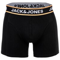 JACK&JONES Herren Boxershorts, 10er Pack - JACLIMES SOLID TRUNKS 10 PACK, Baumwoll-Stretch, Logo Schwarz S
