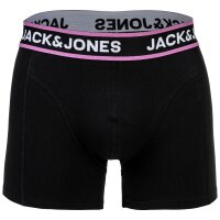 JACK&JONES Herren Boxershorts, 10er Pack - JACLIMES SOLID TRUNKS 10 PACK, Baumwoll-Stretch, Logo Schwarz S