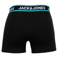 JACK&JONES Herren Boxershorts, 10er Pack - JACLIMES SOLID TRUNKS 10 PACK, Baumwoll-Stretch, Logo Schwarz S