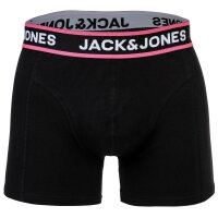 JACK&JONES mens boxer shorts, pack of 10 - JACLIMES SOLID TRUNKS 10 PACK, cotton stretch, logo Black S (Small)