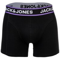 JACK&JONES mens boxer shorts, pack of 10 - JACLIMES SOLID TRUNKS 10 PACK, cotton stretch, logo Black S (Small)