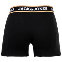 JACK&JONES mens boxer shorts, pack of 10 - JACLIMES SOLID TRUNKS 10 PACK, cotton stretch, logo Black S (Small)