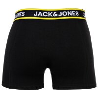 JACK&JONES mens boxer shorts, pack of 10 - JACLIMES SOLID TRUNKS 10 PACK, cotton stretch, logo Black S (Small)