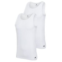 adidas Herren Unterhemden, 2er Pack - Tank Top, Active Flex Cotton, ärmellos, einfarbig Weiß S