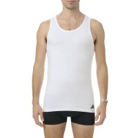 adidas Herren Unterhemden, 2er Pack - Tank Top, Active Flex Cotton, ärmellos, einfarbig Weiß S