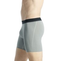 adidas Herren Boxershorts, 3er Pack - Boxer Briefs, Active Micro Flex Eco, Logo, einfarbig Schwarz/Grau S