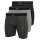 adidas mens boxer shorts, 3-pack - Boxer Briefs, Active Micro Flex Eco, logo, solid colour Black/Grey S (Small)