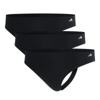 adidas Damen Strings, 3er Pack - Thongs, Active Light Flex , Unterwäsche, Logo Schwarz XS