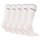 HEAD unisex socks, 5-pack - ELEMENTS ALL SPORTS CREW ECOM, solid color White 39-42 (UK 6-8)
