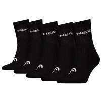 HEAD Unisex Socken, 5er Pack - ELEMENTS ALL SPORTS SHORT CREW ECOM, einfarbig Schwarz 39-42