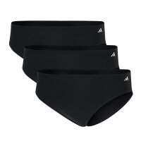 adidas Damen Slips, 3er Pack - Bikinislips, Active Light Flex , Unterwäsche, Logo, einfarbig Schwarz XS