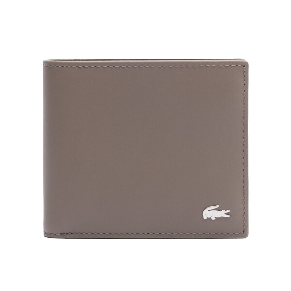 LACOSTE Herren Geldbörse, echtes Leder - M Billfold Coin, 9,5x11,5x3cm (HxLxB) Hellbraun