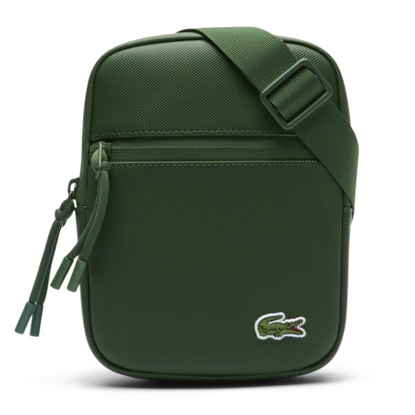 LACOSTE Herren Umhängetasche - S Flat Crossover Bag, 21x16x3,5cm (HxBxT) Grün