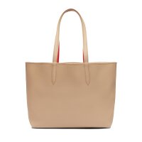 LACOSTE ladies reversible bag with pochete - Shopping Bag, 35x30x14cm (WxHxD), multicoloured Beige/Orange