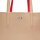 LACOSTE Damen Wendetasche mit Pochete - ANNA Shopping Bag, 35x30x14cm (BxHxT), mehrfarbig Beige/Orange