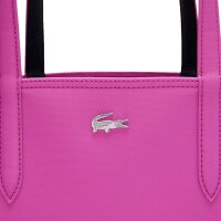 LACOSTE ladies reversible bag with pochete - Shopping Bag, 35x30x14cm (WxHxD), multicoloured Pink/Black