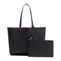 LACOSTE ladies reversible bag with pochete - Shopping Bag, 35x30x14cm (WxHxD), multicoloured Pink/Black