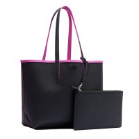 LACOSTE ladies reversible bag with pochete - Shopping Bag, 35x30x14cm (WxHxD), multicoloured Pink/Black