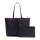 LACOSTE ladies reversible bag with pochete - Shopping Bag, 35x30x14cm (WxHxD), multicoloured Pink/Black