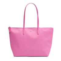 LACOSTE Damen Handtasche mit Reißverschluss - Zip Tote Bag, 30x35x14cm (BxHxT) Pink (Malva)