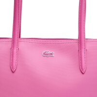 LACOSTE Damen Handtasche mit Reißverschluss - Zip Tote Bag, 30x35x14cm (BxHxT) Pink (Malva)