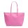 LACOSTE Ladies Handbag with Zip - Shopping Bag, 30x35x14cm (WxHxD) Pink (Malva)