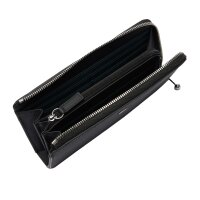 LACOSTE Damen Geldbörse - DAILY City Long Wallet, 9,5x19x3cm (HxBxT) Schwarz