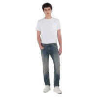 REPLAY Mens Jeans - Hyperflex Stretch ANBASS, Stretch Denim, Length 32, Slim Fit Light Blue 33W/32L