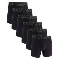 UNDER ARMOUR Herren Boxershorts, 6er Pack - Performance Tech Boxer Briefs Solid 6 in, Stretch, einfarbig Schwarz M