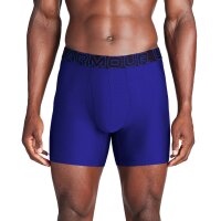UNDER ARMOUR Herren Boxershorts, 6er Pack - Performance Tech Boxer Briefs Solid 6 in, Stretch, einfarbig Blau/Grau M