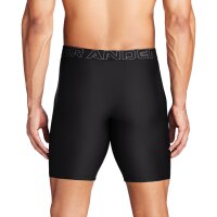 UNDER ARMOUR Mens Boxer Shorts, 6-pack - Performance Tech Long Boxer Solid 9 in, stretch, solid color Black M (Medium)
