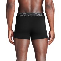 UNDER ARMOUR Herren Boxershorts, 6er Pack - Performance Cotton Trunks - Solid 3 in, Stretch, Baumwollmischung Schwarz S