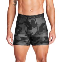 UNDER ARMOUR Herren Boxershorts, 6er Pack - Performance Tech Boxer Briefs - Novelty 6 in, Camouflage, Stretch Schwarz/Grau L