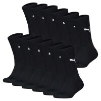 PUMA kids socks 12-pack - Easy Rider, ECOM, solid colour, logo Black 27-30