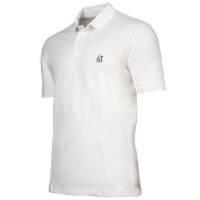 A|X ARMANI EXCHANGE Herren Poloshirt - Kragen, Knopfleiste, Baumwoll-Pique, uni Weiß S