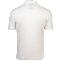 A|X ARMANI EXCHANGE mens polo shirt - collar, button placket, cotton piqué, plain White S (Small)