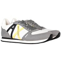A|X ARMANI EXCHANGE Herren Sneaker Low - Schnür-Schuh, Retro, Logo, 41-46 Neutral Grey/Off White EU 46