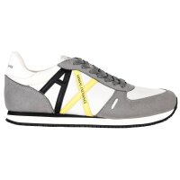 A|X ARMANI EXCHANGE Herren Sneaker Low - Schnür-Schuh, Retro, Logo, 41-46 Neutral Grey/Off White EU 46