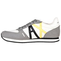 A|X ARMANI EXCHANGE Herren Sneaker Low - Schnür-Schuh, Retro, Logo, 41-46 Neutral Grey/Off White EU 46