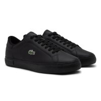 LACOSTE mens sneaker - Powercourt 125 , trainers, genuine leather, logo Black EUR 43 (UK 9)