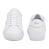 LACOSTE Herren Sneaker - Powercourt 125 , Turnschuhe, Echtleder, Logo Weiß EUR 45