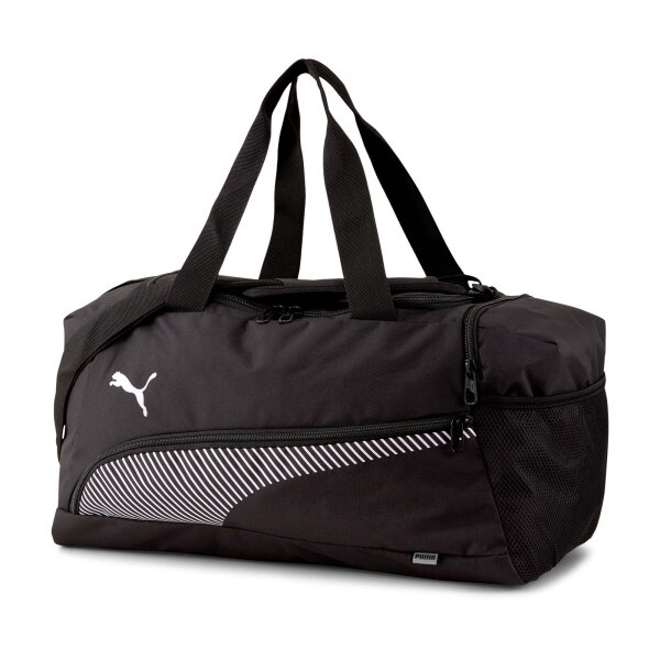PUMA Unisex Sporttasche - Fundamentals Sports Bag S, Puma Cat Logo, ‎25 x 45 x 25 cm Schwarz