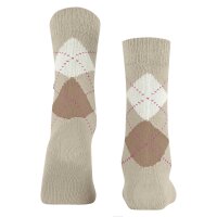 Burlington Damen Socken WHITBY 3er Pack - Kurzstrumpf, Rautenmuster, Onesize, 36-41 Beige/Braun 36-41
