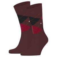 Burlington Herren Socken 2er Pack - Dundee, Rautenmuster, Kurzsocken, Wolle, One Size