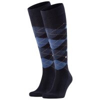 Burlington Herren Kniestrümpfe 2er Pack - PRESTON, Raute, One Size