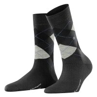Burlington Ladies Socks MARYLEBONE Pack of 2 - short socks, diamond pattern, Onesize Dark Grey 36-41