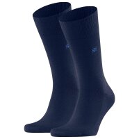 Burlington mens socks LEEDS Pack of 2 - virgin wool, logo, plain, one size, 40-46