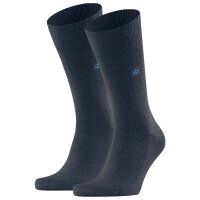Burlington mens socks LEEDS Pack of 2 - virgin wool, logo, plain, one size, 40-46