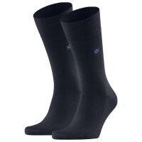 Burlington mens socks LEEDS Pack of 2 - virgin wool, logo, plain, one size, 40-46